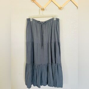 Neuflora Linen Blend Charleston Skirt Dusty Blue L